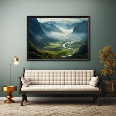 Landscape Painting with Mountains